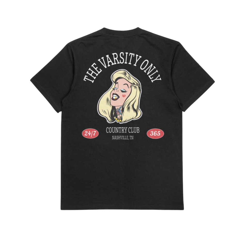 The Country Club Tee - Pirate Black